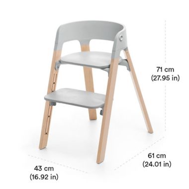 Stokke&reg; Steps&trade; High Chair with Tray in Black/Grey. View a larger version of this product image.