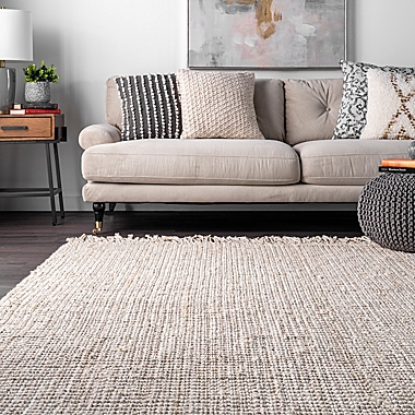 nuLOOM Hand Woven Chunky Loop Jute Area Rug. View a larger version of this product image.