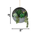 Alternate image 1 for Flora Bunda 8-Inch Artificial Mixed Succulent Arrangement with Galvanized Tin Hanging Pot