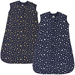 Hudson Baby® Size 12-18M 2-Pack Stars Sleeveless Wearable Blankets in Blue