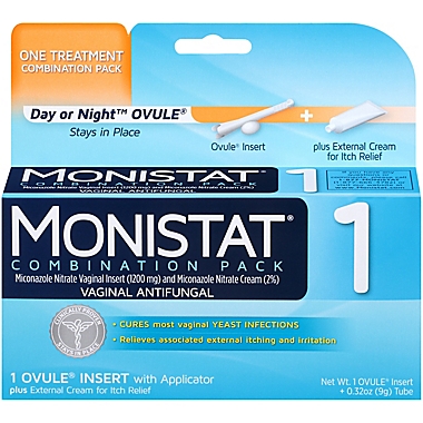 Monistat&reg; 1-Day Vaginal Antifungal Day or Night Treatment Combination Pack. View a larger version of this product image.