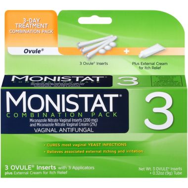 Monistat&reg; 3-Day Vaginal Antifungal Combination Pack. View a larger version of this product image.