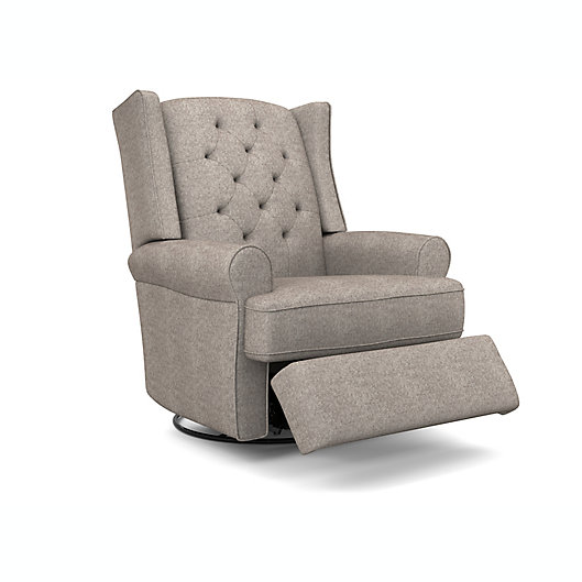 Alternate image 1 for Best Chairs® Storytime Series Finley Swivel Glider Recliner in Stone Grey