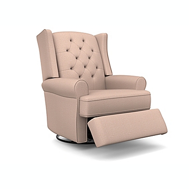 Best Chairs Finley Swivel Glider Recliner in Rose Quartz. View a larger version of this product image.
