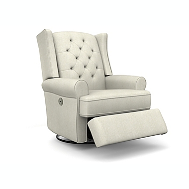 Best Chairs Finley Swivel Glider Power Recliner in Ivory Snow. View a larger version of this product image.