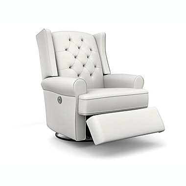 Best Chairs Finley Swivel Glider Power Recliner in Ivory Linen. View a larger version of this product image.