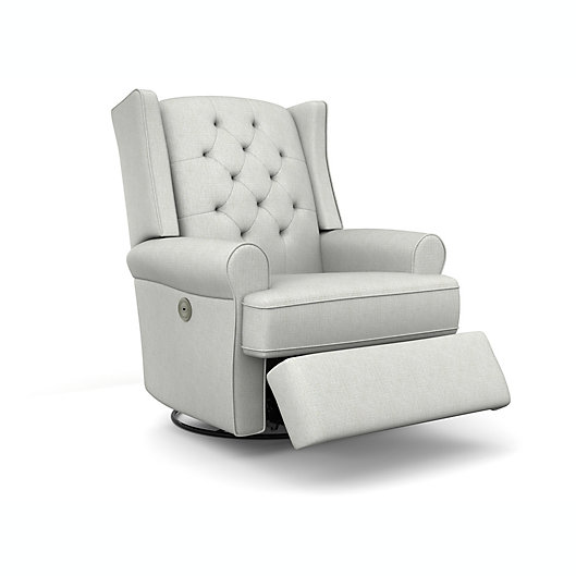 Alternate image 1 for Best Chairs Finley Swivel Glider Power Recliner in Oyster Pearl