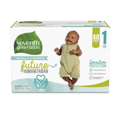 Seventh Generation&trade; Free and Clear Size 1 80-Count Disposable Diapers