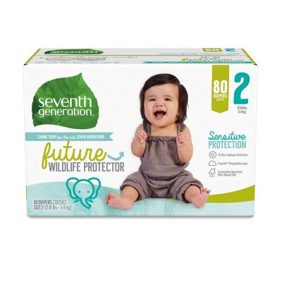 Seventh Generation&trade; Free and Clear Size 2 80-Count Disposable Diapers