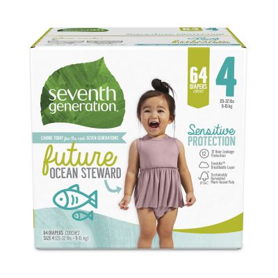 Seventh Generation&trade; Free and Clear Size 4 64-Count Disposable Diapers