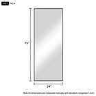 Alternate image 5 for Neutype 71-Inch x 24-Inch Full Length Standing Floor Mirror in Black