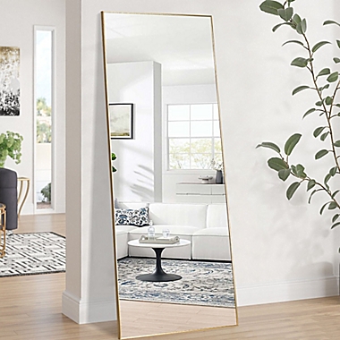 Neutype 71-Inch x 24-Inch Full Length Standing Floor Mirror in Gold. View a larger version of this product image.