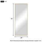 Alternate image 5 for Neutype 71-Inch x 24-Inch Full Length Standing Floor Mirror in Gold