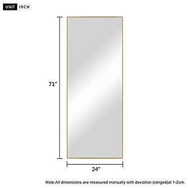 Neutype 71-Inch x 24-Inch Full Length Standing Floor Mirror in Gold. View a larger version of this product image.