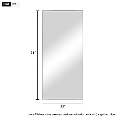 Neutype 71-Inch x 31-Inch Full Length Standing Floor Mirror in Grey/Silver. View a larger version of this product image.