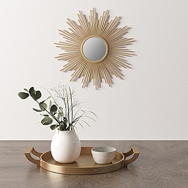 Madison Park Small Fiore Sunburst Mirror in Gold. View a larger version of this product image.