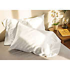 Alternate image 2 for Natural Bamboo 350-Thread-Count Queen Sheet Set in White