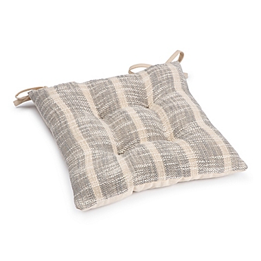 Bee &amp; Willow&trade; Farmhouse Wide Stripe Square Chair Pad in Griffen Grey. View a larger version of this product image.