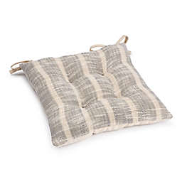 Bee & Willow™ Farmhouse Wide Stripe Square Chair Pad in Griffen Grey