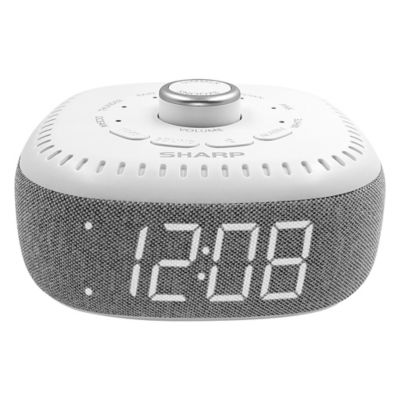 Sharp&reg; Dreamcaster LED Alarm Clock in White