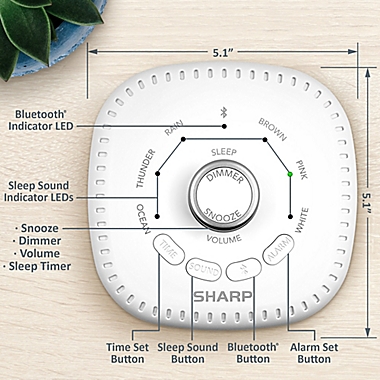 Sharp&reg; Dreamcaster LED Alarm Clock in White. View a larger version of this product image.
