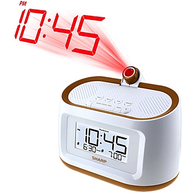Sharp&reg; Projection Alarm Clock in White. View a larger version of this product image.