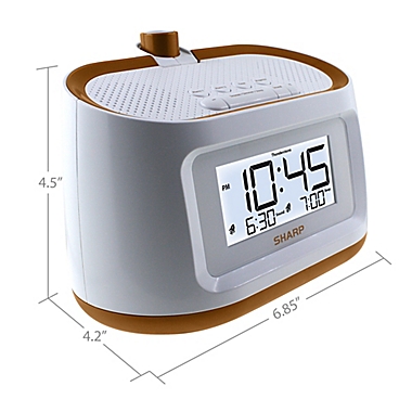 Sharp&reg; Projection Alarm Clock in White. View a larger version of this product image.