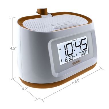 Sharp&reg; Projection Alarm Clock in White. View a larger version of this product image.