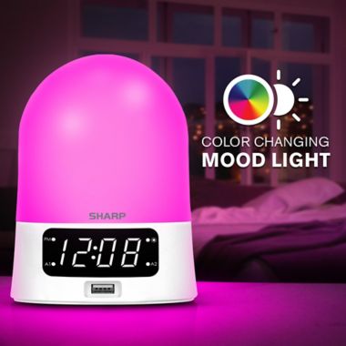 Sharp&reg; Sunrise LED Alarm Clock in White. View a larger version of this product image.