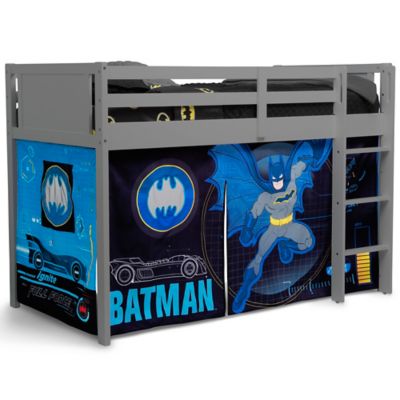 Batman Loft Bed Tent by Delta Children Curtain Set for Low Twin Loft