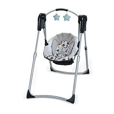 Graco&reg; Slim Spaces&trade; Compact Baby Swing in Etcher. View a larger version of this product image.