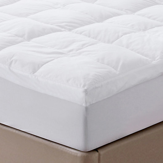 4 in White Down and Duck Feather Mattress Topper/Pad Cotton Cover Full Size 
