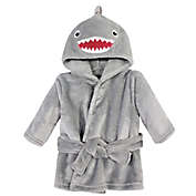 Hudson Baby&reg; Size 0-9M Plush Shark Bathrobe in Grey