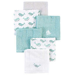 Luvable Friends® 4-Pack Whale Cotton Washcloths in Blue