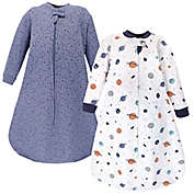 Hudson Baby&reg; Space Quilted Long Sleeve Wearable Blankets in Blue (Set of 2)