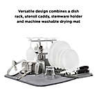Alternate image 6 for Umbra&reg; U Dry Dish Rack with Stemware Holder and Mat in Charcoal