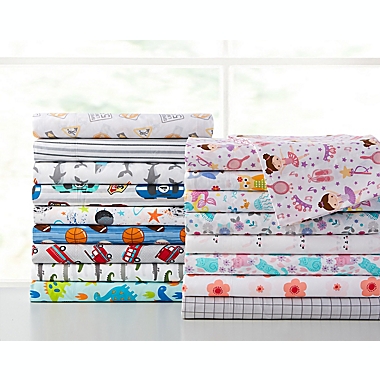 Kute Kids Floral Queen Sheet Set in Pink. View a larger version of this product image.