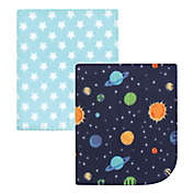 Hudson Baby&reg; 2-Pack Solar System Fleece Blankets in Blue