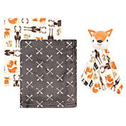 Hudson Baby&reg; 3-Piece Baby Blanket with Plush Fox Security Blanket Set in Orange