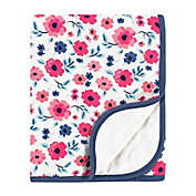 Touched by Nature Floral Organic Cotton Tranquility Blanket in Blue