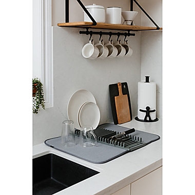 Umbra&reg; U Dry Drying Rack with Mat in Charcoal. View a larger version of this product image.