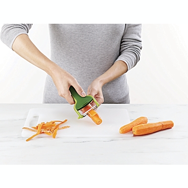 Joseph Joseph&reg; SafeStore&trade; Straight Peeler in Green. View a larger version of this product image.