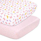 Alternate image 0 for The Peanutshell&trade; 2-Pack Butterfly Fitted Crib Sheets in Pink/Lavender