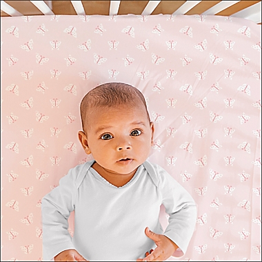 The Peanutshell&trade; 2-Pack Butterfly Fitted Crib Sheets in Pink/Lavender. View a larger version of this product image.
