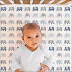 Alternate image 1 for The Peanutshell&trade; 2-Pack Sleepy Elephant Fitted Crib Sheets in Blue/Grey