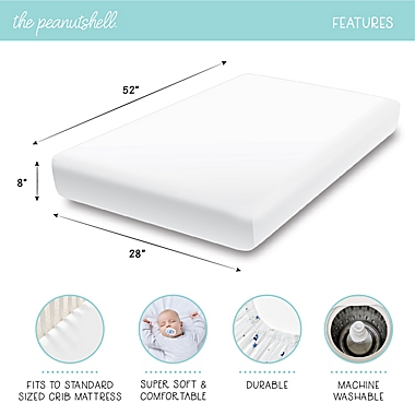 The Peanutshell&trade; 2-Pack Stars Fitted Crib Sheets in Grey/Mint. View a larger version of this product image.