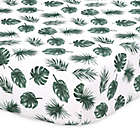 Alternate image 1 for The Peanutshell&trade; 2-Pack Botanical Fitted Crib Sheets in Green/Grey