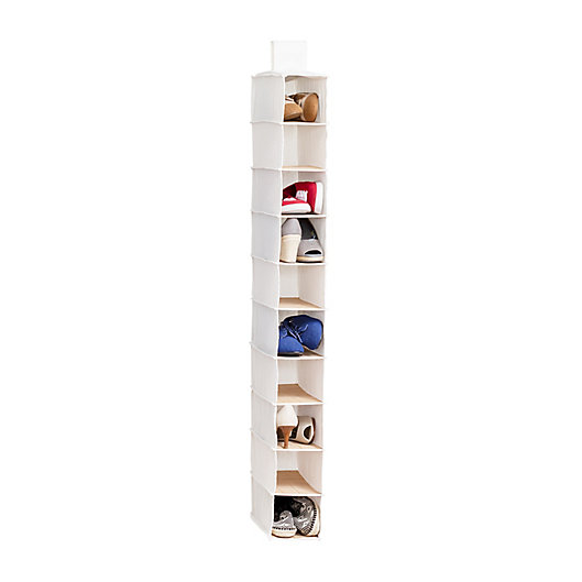 Alternate image 1 for Honey-Can-Do® 10-Shelf Hanging Shoe Organizer in Natural