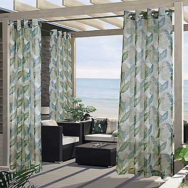 Commonwealth Home Fashions Bonaire Botanical Grommet Outdoor Curtain Panel (Single). View a larger version of this product image.