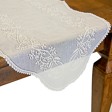 Made in USA! Heritage Lace ECRU SHEER DIVINE 14" x 72" Table Runner 